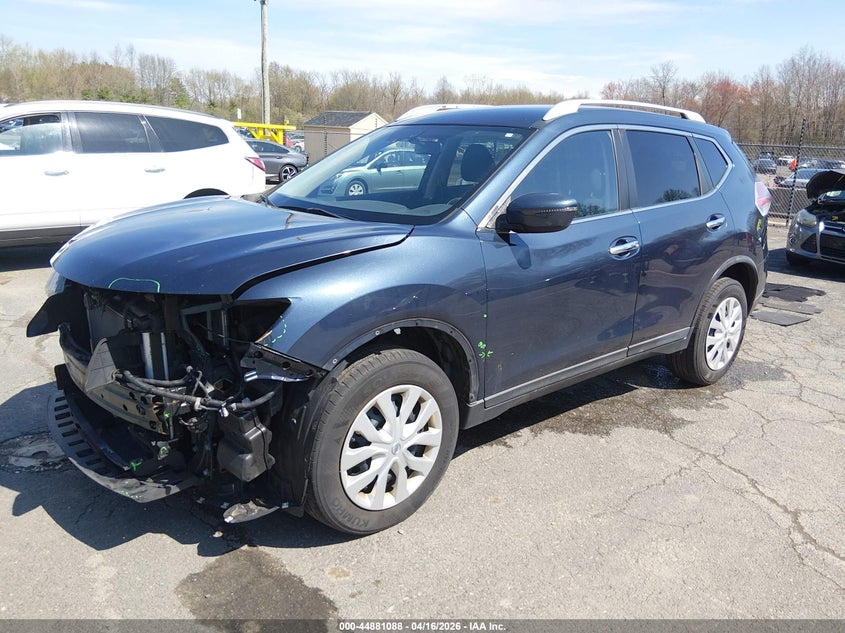 2016 Nissan Rogue 2.5 S blue Lot 111044881088 Vin KNMAT2MV1GP730255