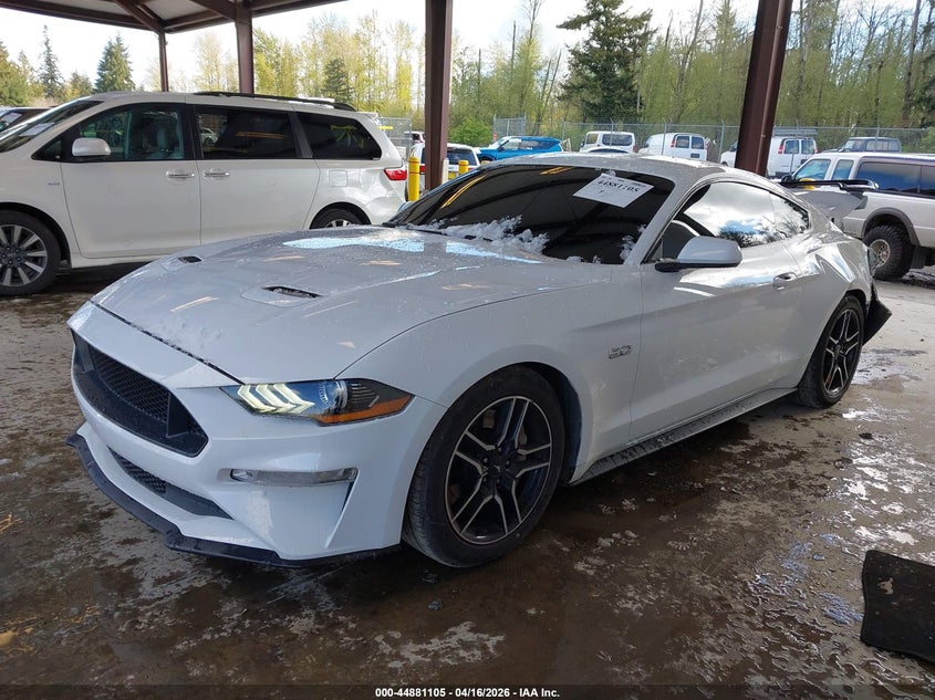 2019 Ford Mustang 5.0 Gt white Lot 111044881105 Vin 1FA6P8CF8K5193515