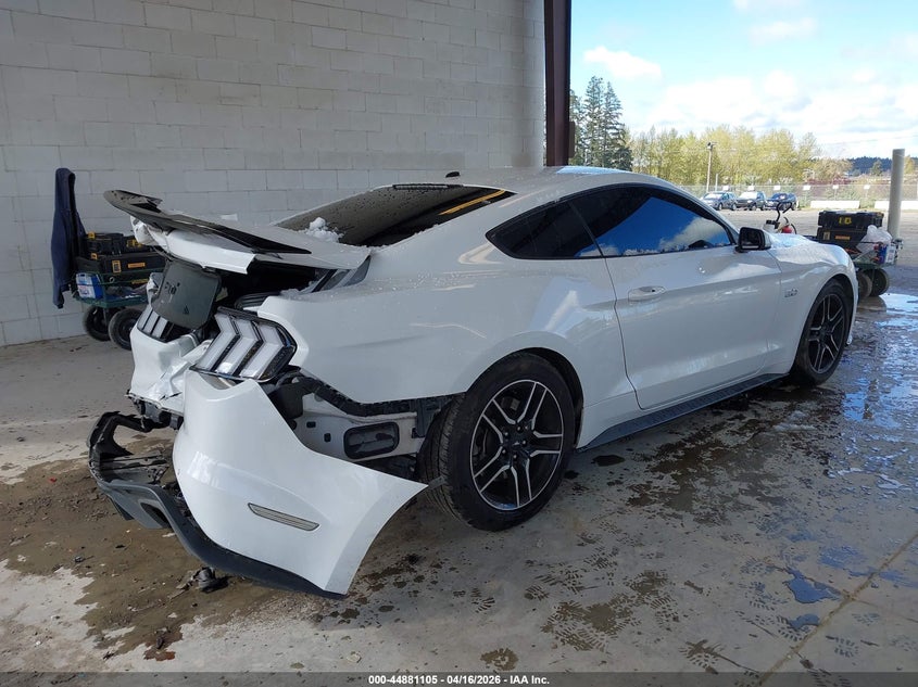 2019 Ford Mustang 5.0 Gt white Lot 111044881105 Vin 1FA6P8CF8K5193515