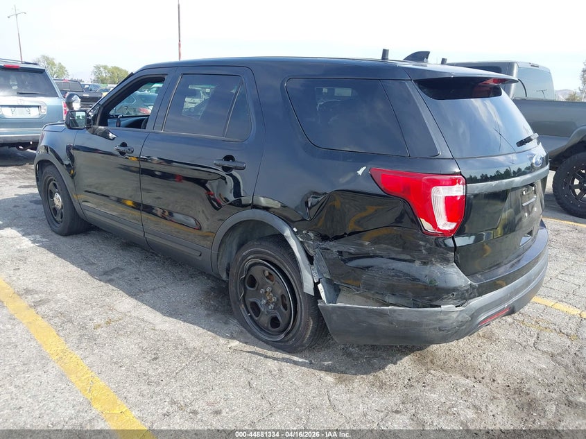 2017 Ford 3.7 Utility Police Interceptor black Lot 111044881334 Vin 1FM5K8AR9HGB40882