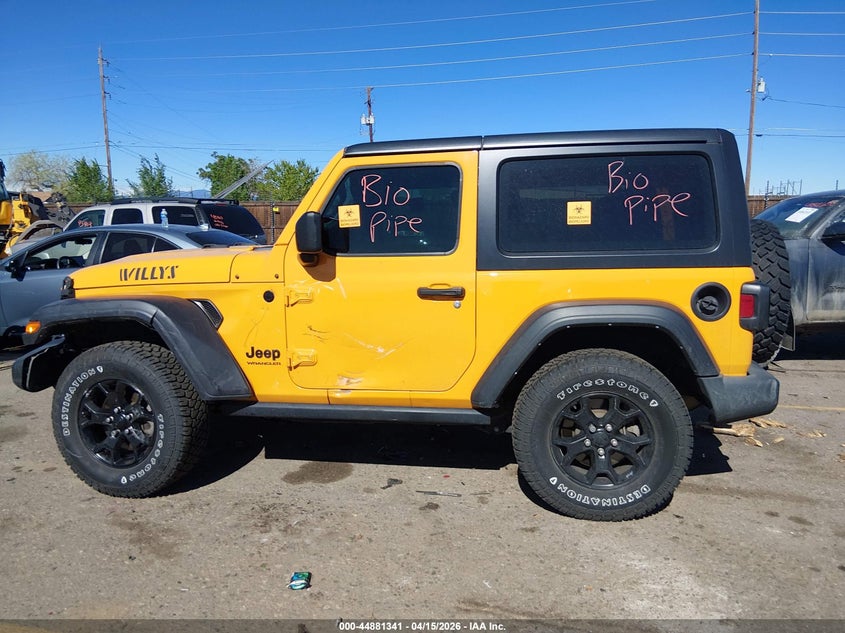 2021 Jeep Wrangler Willys Sport 4X4 VIN: 1C4GJXAN2MW666553 Lot: 44881341