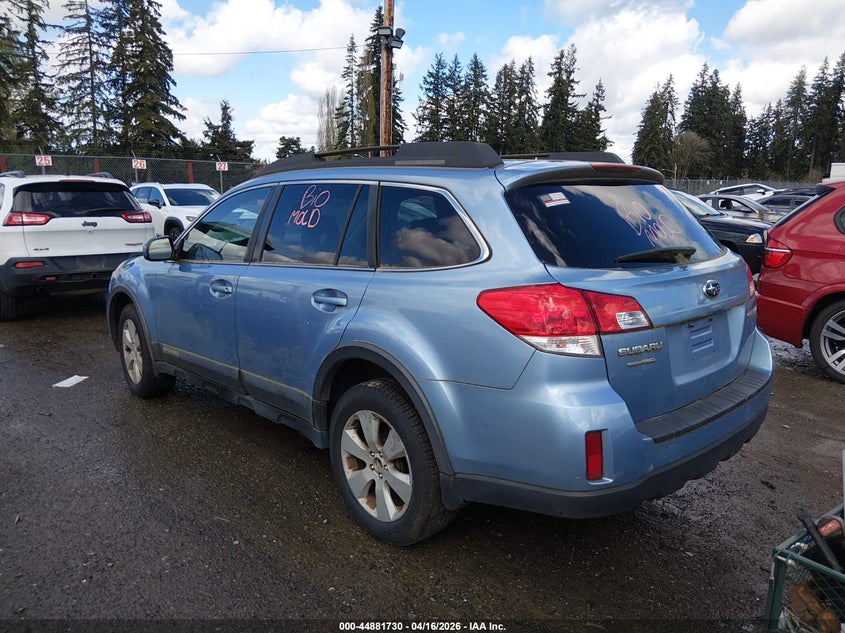 2012 Subaru Outback 2.5 2.5I Premium blue Lot 111044881730 Vin 4S4BRCCC2C3245239