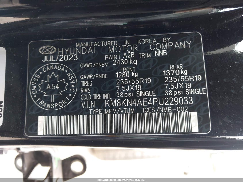 2023 Hyundai Ioniq 5 Preferred Long Range VIN: KM8KN4AE4PU229033 Lot: 44881850