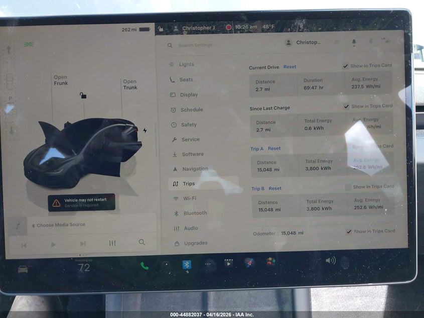 2024 Tesla Model 3 Long Range Dual Motor All-Wheel Drive/Rear-Wheel Drive grey Lot 111044882037 Vin 5YJ3E1EA7RF867660