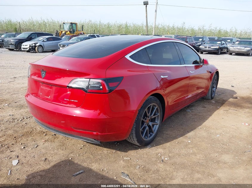 Vin: 5yj3e1eb6jf091535, lot: 45380547, tesla model 3 long range/performance 20184