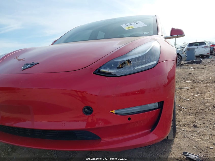 2018 Tesla Model 3 Long Range/Performance red Lot 111044883201 Vin 5YJ3E1EB6JF091535