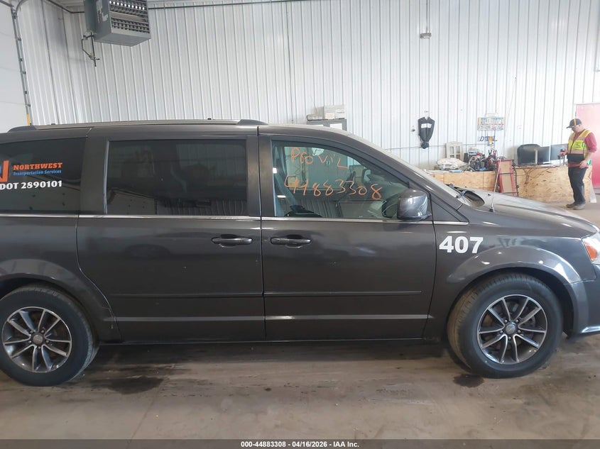 2017 Dodge Caravan 3.6 Grand Sxt grey Lot 111044883308 Vin 2C4RDGCG1HR858947