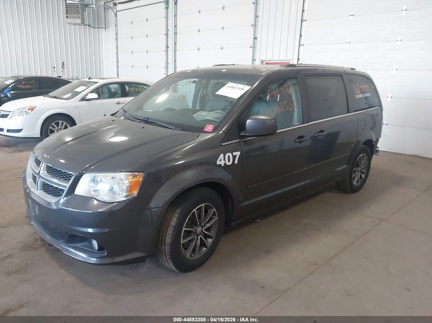 2017 Dodge Caravan 3.6 Grand Sxt grey Lot 111044883308 Vin 2C4RDGCG1HR858947