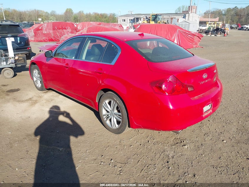 2012 Infiniti G 3.7 X Red Lot 111044883383 Vin JN1CV6AR5CM681996