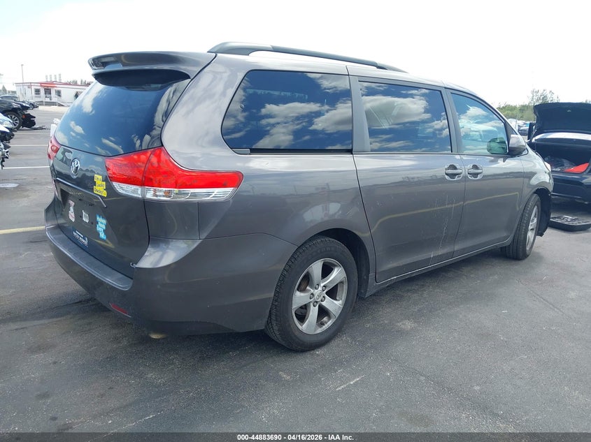 2012 Toyota Sienna 3.5 Le V6 8 Passenger grey Lot 111044883690 Vin 5TDKK3DC6CS274913