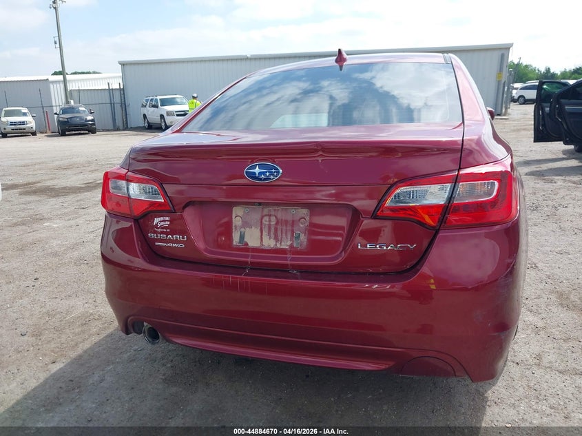 2016 Subaru LEGACY 2.5 2.5i Premium Red Lot 111044884670 Vin 4S3BNBC6XG3031190