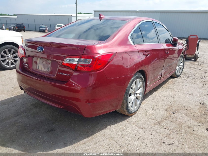 2016 Subaru LEGACY 2.5 2.5i Premium Red Lot 111044884670 Vin 4S3BNBC6XG3031190