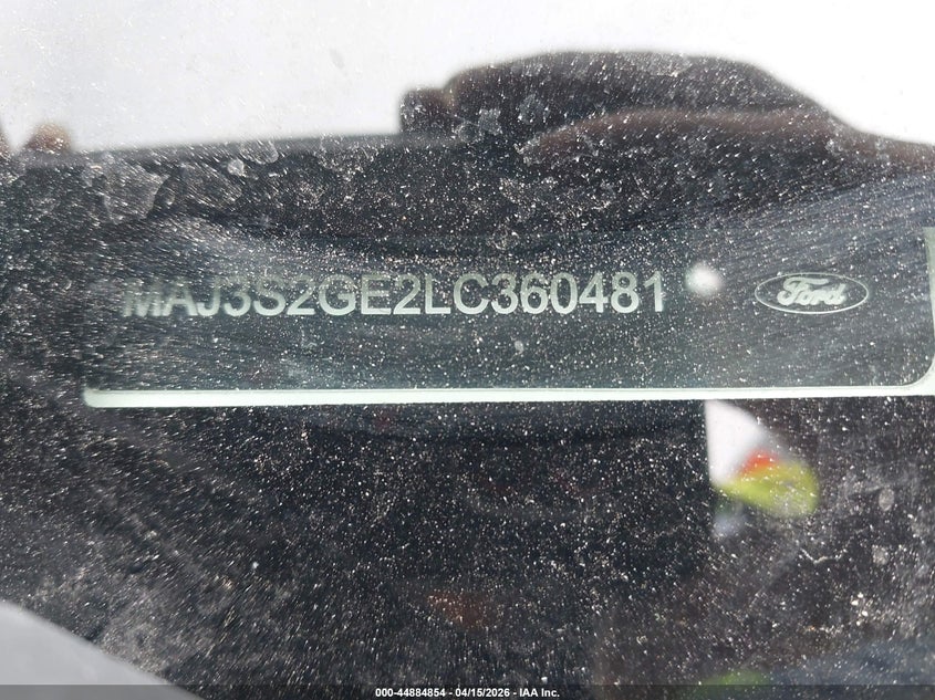 VIN MAJ3S2GE2LC360481 2020 FORD ECOSPORT SE