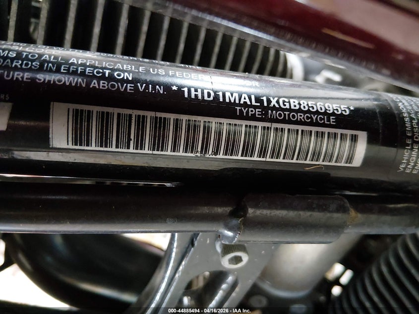 2016 Harley-Davidson Flhtcutg Tri Glide Ultra VIN: 1HD1MAL1XGB856955 Lot: 44885494