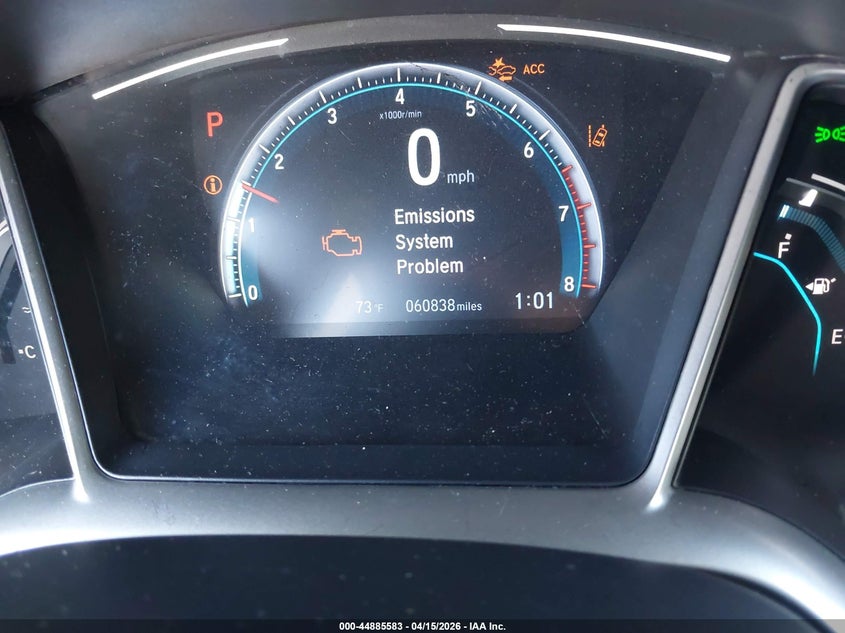 2019 Honda Civic Ex-L VIN: 19XFC1F73KE204166 Lot: 44885583