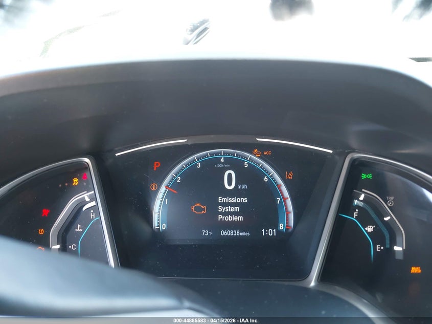 2019 Honda Civic Ex-L VIN: 19XFC1F73KE204166 Lot: 44885583