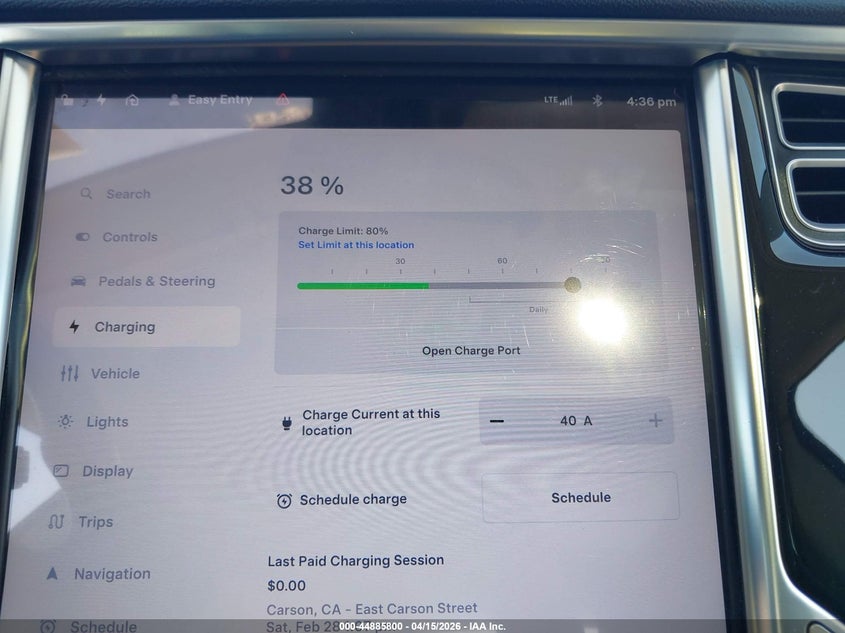 2014 Tesla Model S P85 VIN: 5YJSA1H1XEFP48661 Lot: 44885800