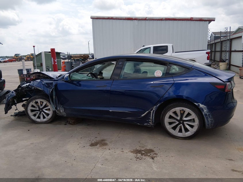 2022 Tesla Model 3 Rear-Wheel Drive blue Lot 111044886047 Vin 5YJ3E1EA7NF191494