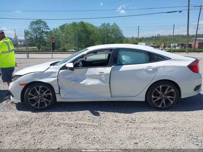 2020 Honda Civic 2.0 Sport white Lot 111044886445 Vin 2HGFC2F85LH591986
