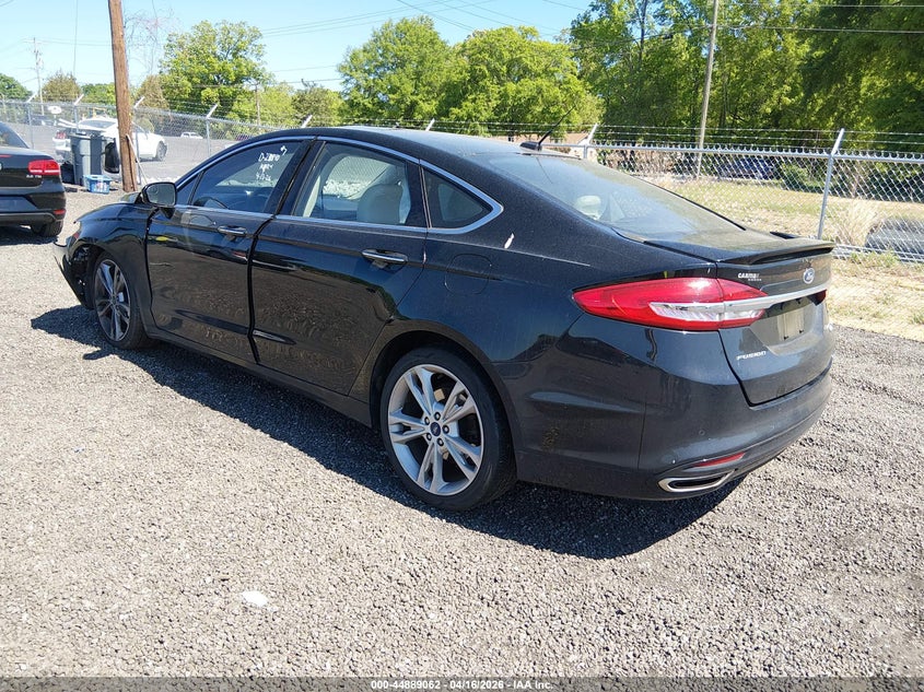 2017 Ford Fusion 2.0 Titanium black Lot 111044889062 Vin 3FA6P0K96HR184282