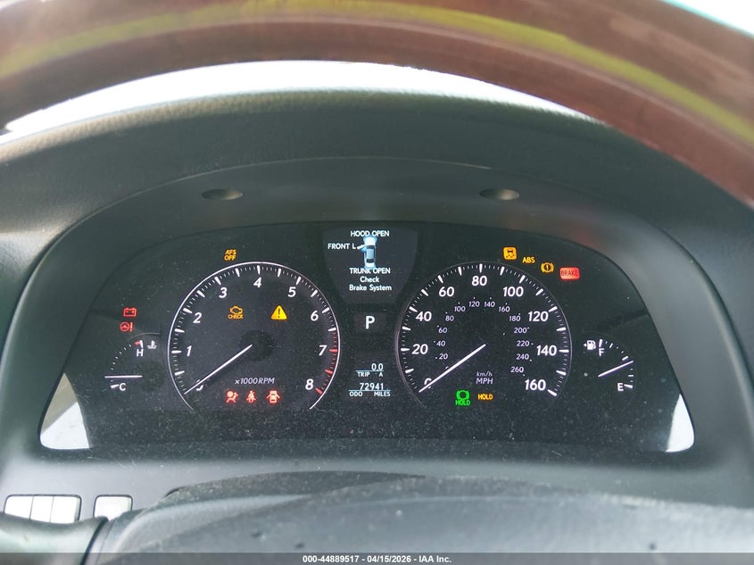 2007 Lexus Ls 460 VIN: JTHBL46F075037693 Lot: 44889517