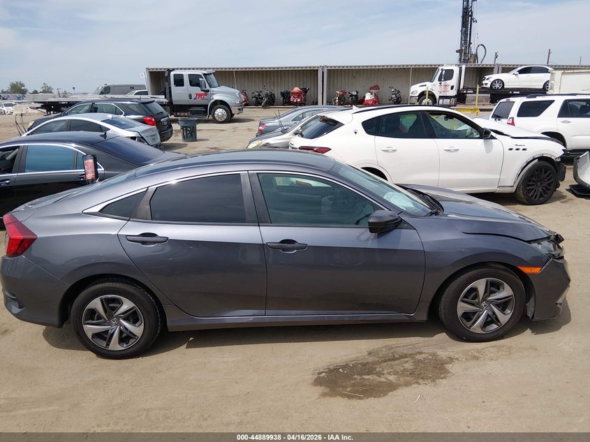 2020 Honda Civic 2.0 Lx grey Lot 111044889938 Vin 2HGFC2F66LH512551