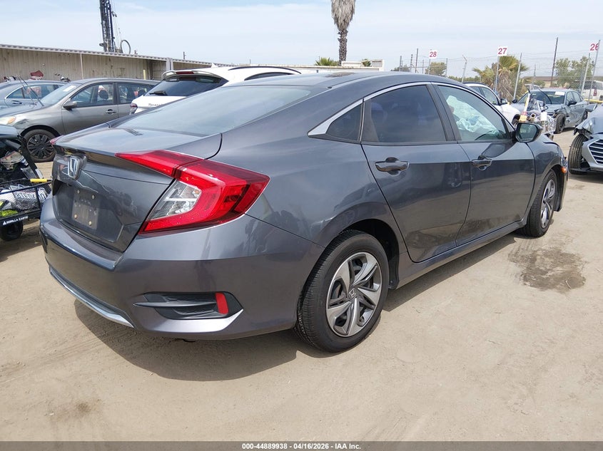 2020 Honda Civic 2.0 Lx grey Lot 111044889938 Vin 2HGFC2F66LH512551