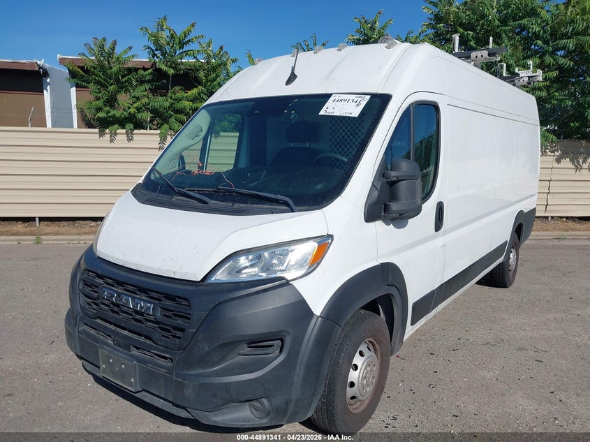 Vin: 3c6mrvjg5pe526178, lot: 45388687, ram promaster 3500 cargo van high roof 159 wb ext 20232