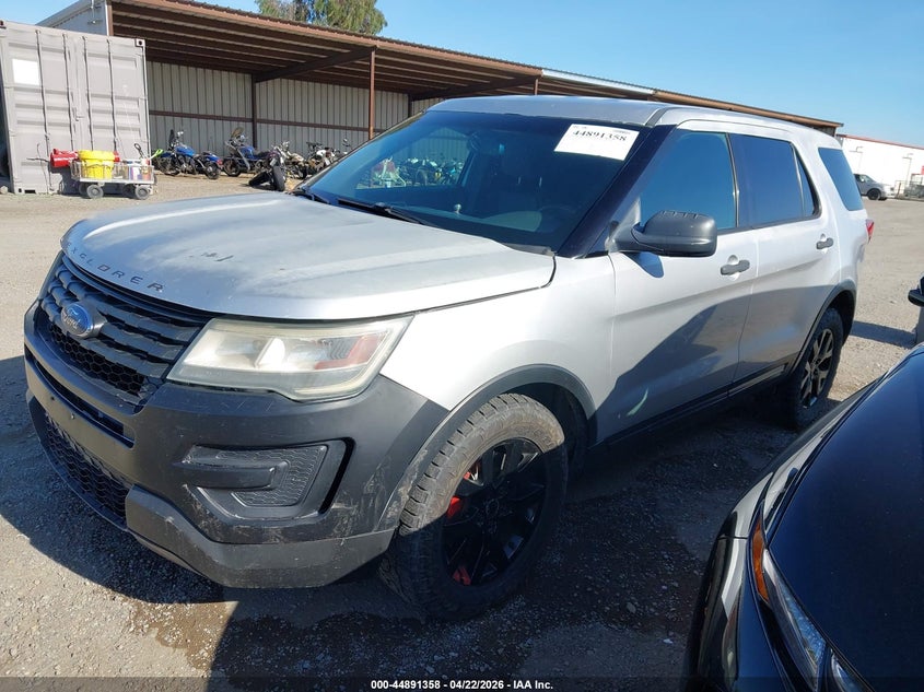 Vin: 1fm5k8ar2ggc08552, lot: 45388704, ford utility police interceptor 20162