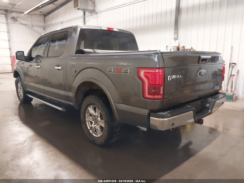 2015 Ford F-150 5.0 Lariat grey Lot 111044891439 Vin 1FTEW1EF8FFA94965