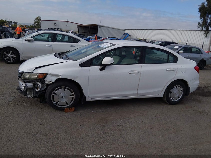 2012 Honda Civic 1.8 Hf white Lot 111044892449 Vin 2HGFB2F6XCH545328