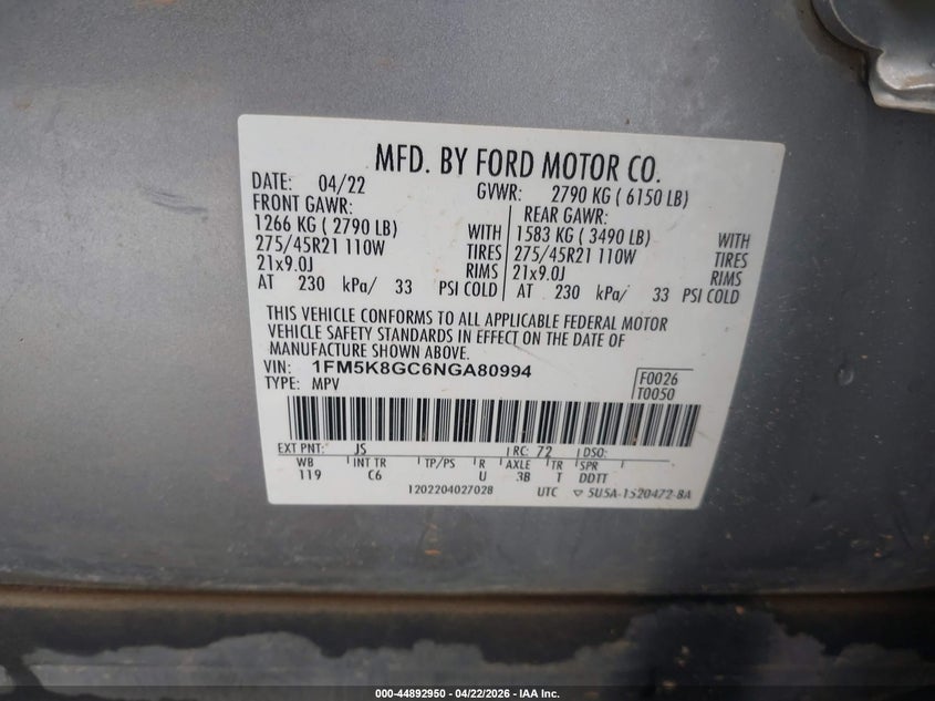 2022 FORD EXPLORER ST — Photo 9