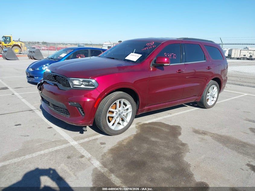 1C4RDJDG6NC106595 2022 Dodge Durango 3.6 Gt Plus Awd red