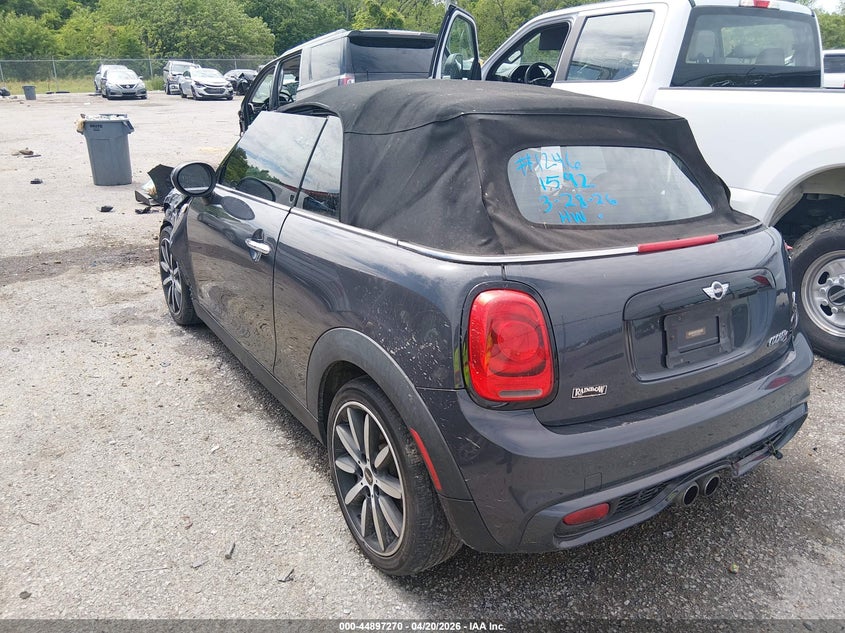 Vin: wmwwg9c33h3c81592, lot: 45394634, mini convertible cooper s 20173