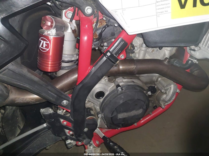 2020 Beta 450 Rr-S VIN: ZD3E31700L0330209 Lot: 44898298