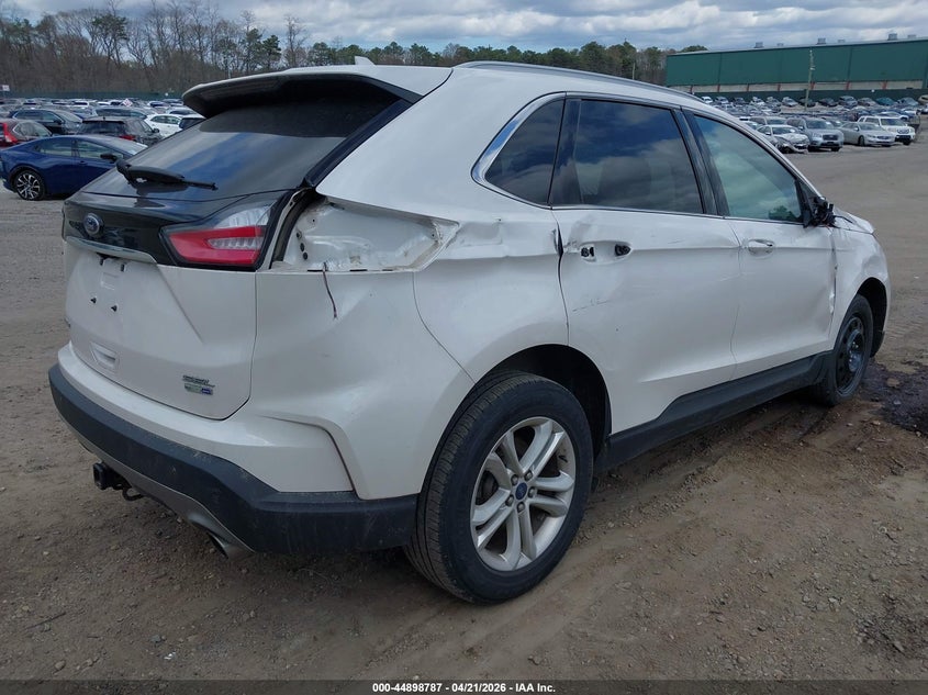 2019 Ford Edge 2.0 Sel White Lot 111044898787 Vin 2FMPK4J93KBC38208