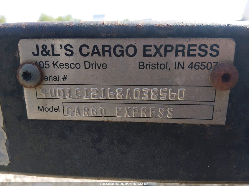 2008 OTHER CARGO CE612 TRAILER N/A