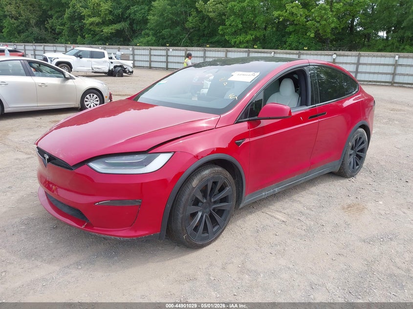 Vin: 7saxcbe55nf343159, lot: 45398393, tesla model x dual motor all-wheel drive 20222