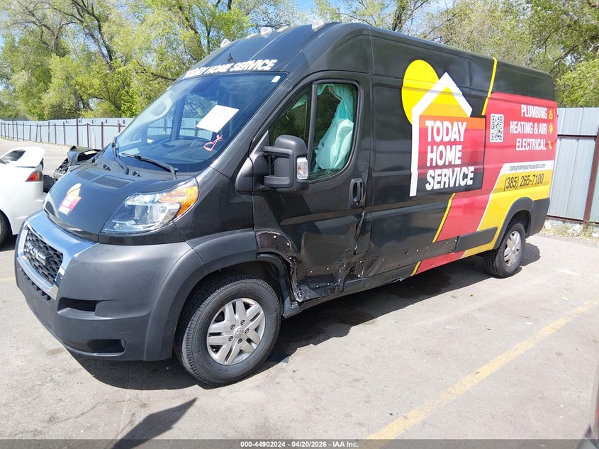 Vin: 3c6lrvdg0me576439, lot: 45399388, ram promaster 2500 high roof 159 wb 20212