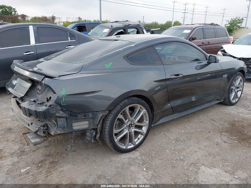 2019 Ford Mustang 5.0 Gt Premium grey Lot 111044902268 Vin 1FA6P8CF6K5175174