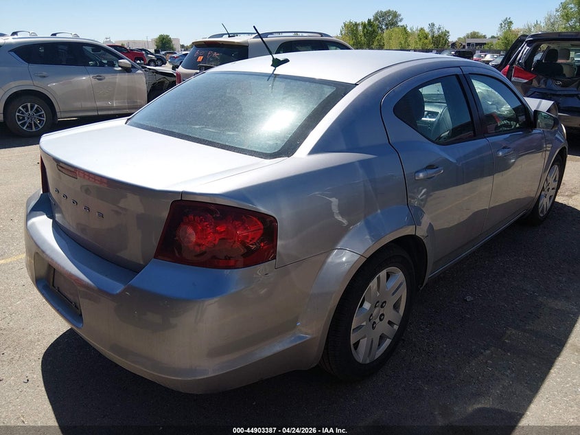 Vin: 1c3cdzab0en184327, lot: 45400751, dodge avenger se 20144