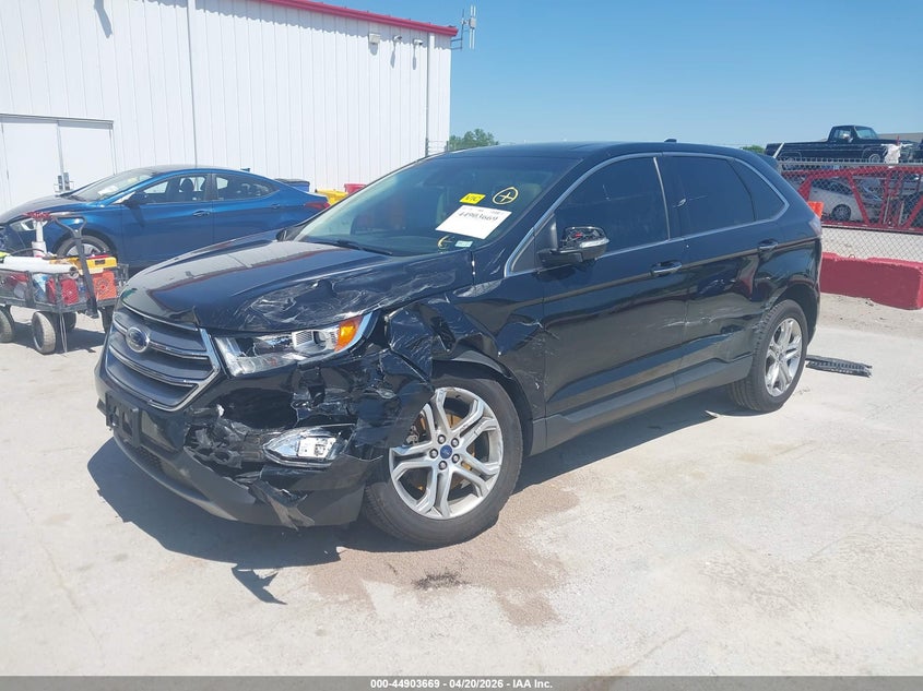 Vin: 2fmpk4k89jbb39333, lot: 45401033, ford edge titanium 20182