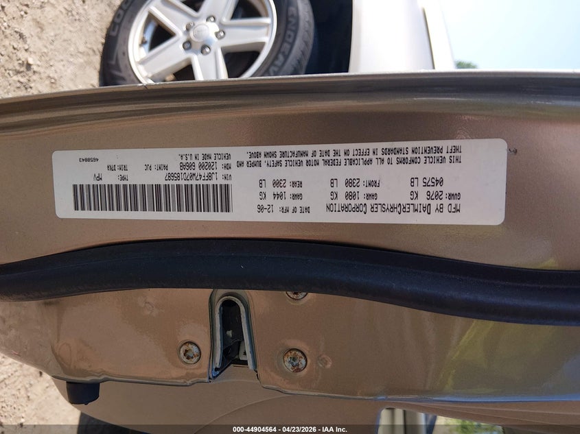 2007 Jeep Compass Sport VIN: 1J8FF47W07D185687 Lot: 44904564