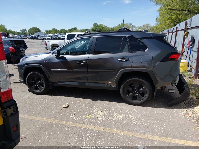 VIN 4T3R6RFV9MU020827 2021 TOYOTA RAV4 HYBRID XLE