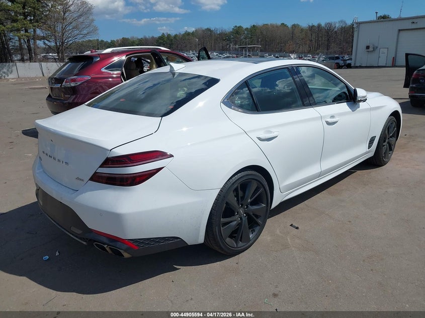 Vin: kmtg34ta3pu126391, lot: 45402963, genesis g70 2.0t awd 20234