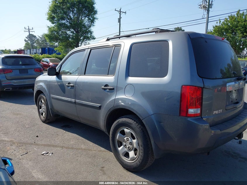 2011 Honda Pilot 3.5 Lx grey Lot 111044905634 Vin 5FNYF4H22BB103990