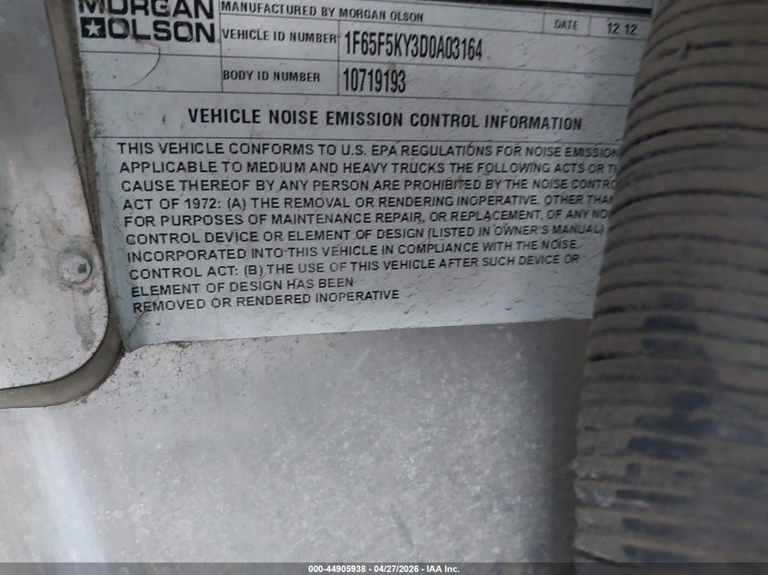 2013 FORD F-59 COMMERCIAL STRIPPED auction photo 8