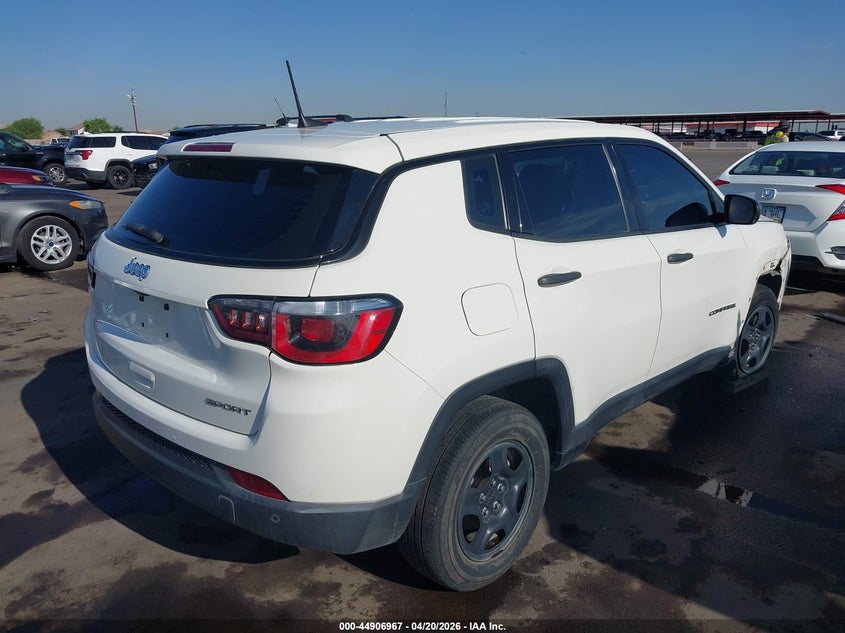 Vin: 3c4njcab4jt204762, lot: 45404336, jeep compass sport fwd 20184