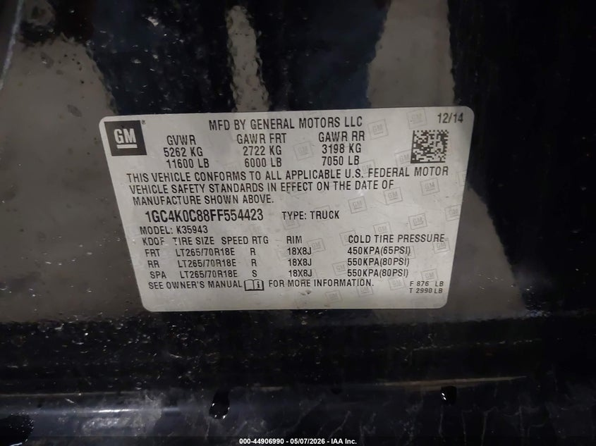 2015 CHEVROLET SILVERADO 3500HD auction photo 8