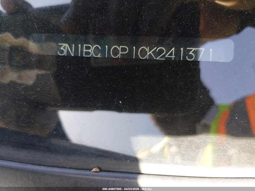 2012 Nissan Versa 1.8 1.8 S silver Lot 111044907565 Vin 3N1BC1CP1CK241371